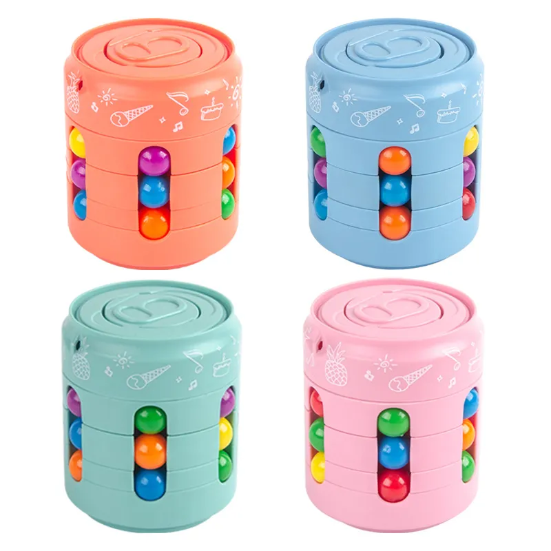 Can Cube Top Magic Colorful Beans Finger Spinning Relieves Stress – image 3