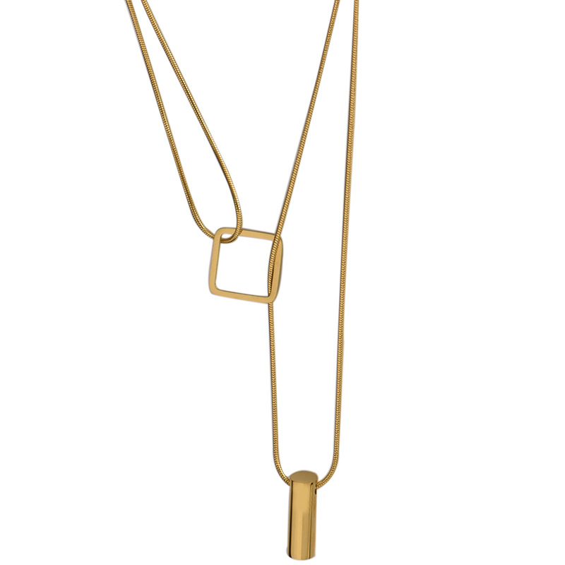 Titanium Steel Temperament Multilayer Clavicle Chain