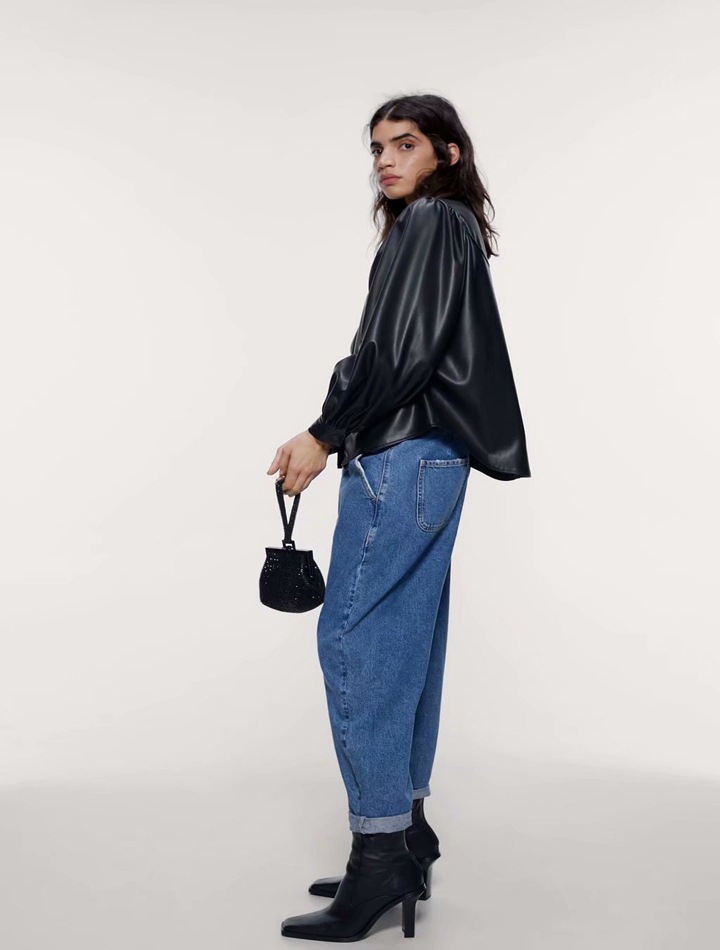 Women's Harem Pants With Paper Bag Waist Loose Jeans