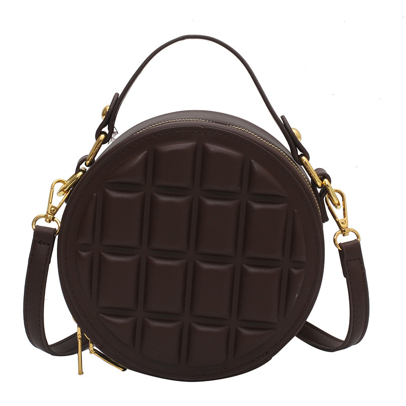 Title 7, Pu Chocolate One-shoulder Diagonal Bag