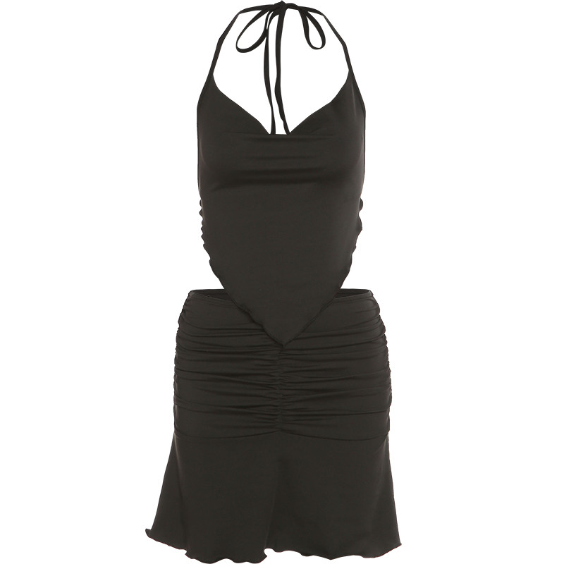 Sexy Two-piece Suit in Black Short Skirt