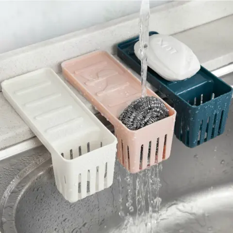 Sink Suction Cup Rack Cleaning Brush Drain Kitchen Non-Perforated