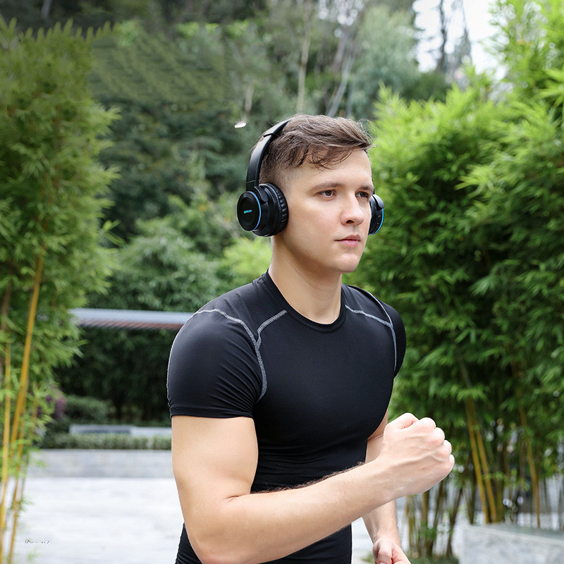 Jiyuetang H16 Head-Mounted Bluetooth Headset 5.0 Foldable Wireless Touch Sports Headphones Can Be Inserted With A Card With Wheat - Image 4