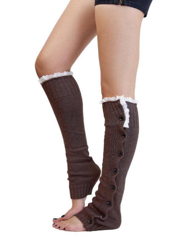 Title 1, Flat Button Lace Warm Socks