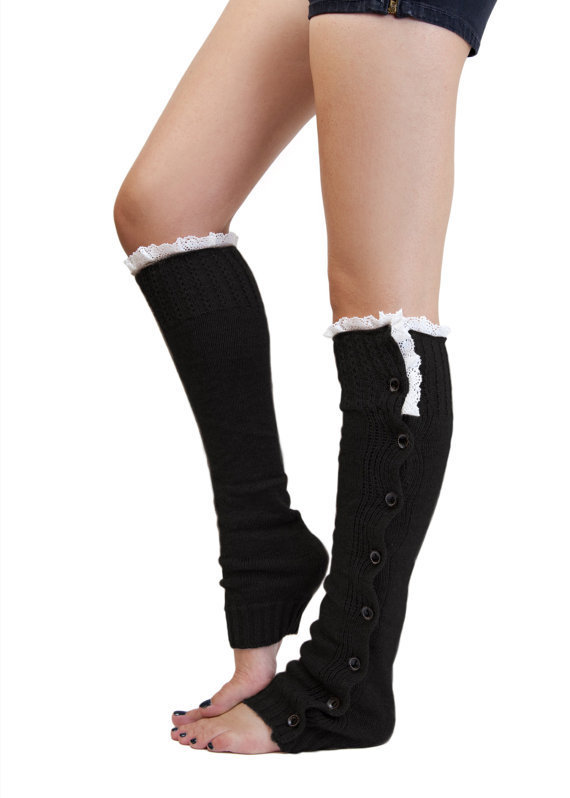 Title 4, Flat Button Lace Warm Socks