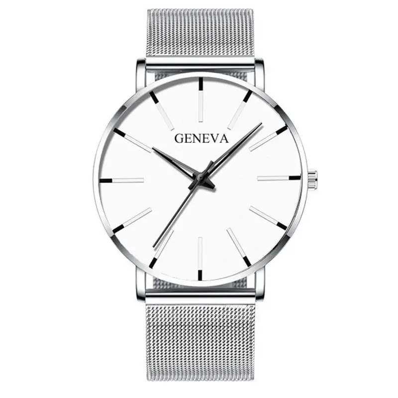 Fashion Men's Quartz Watch Mesh Strap Simple Casual Watch Wholesale Business Watch