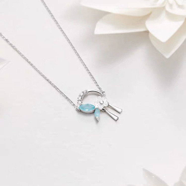 Dream Back To Chang'an Earrings Female Students Korean Version Of Simple S925 Silver Hypoallergenic Earrings Female Net Red Round Face Earrings Diy