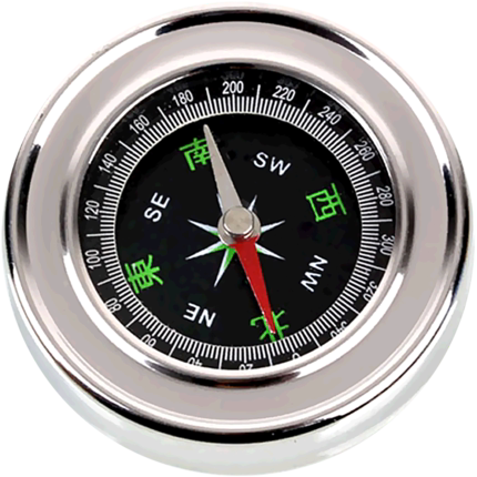 Stainless steel compass outdoor hiking camping (white)