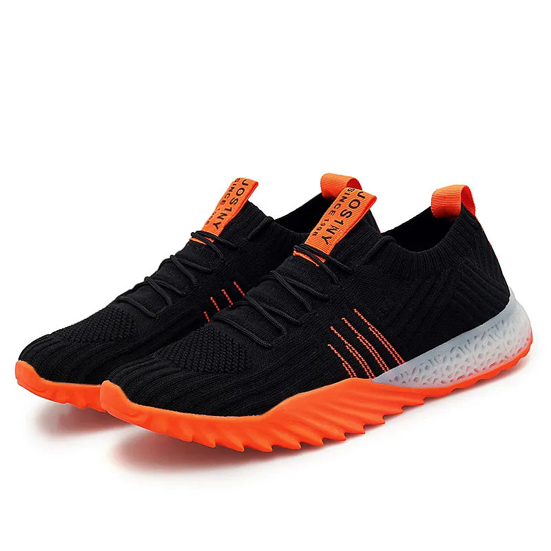 Flying Woven Mesh Breathable Sneakers - Black