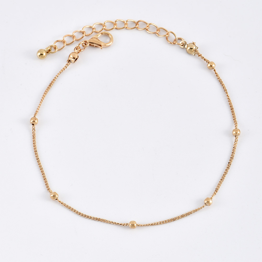 Title 3, Golden Ladies Multilayer Circle Diamond Anklet