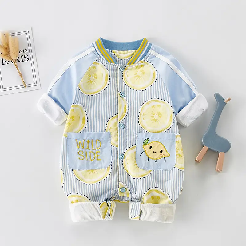 Short-Sleeved Romper Net Red Male And Female Baby Onesies
