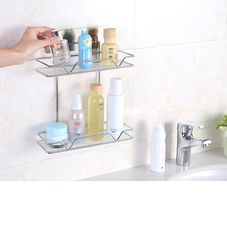 Bathroom Double-layerBB Storage And Finishing Rack