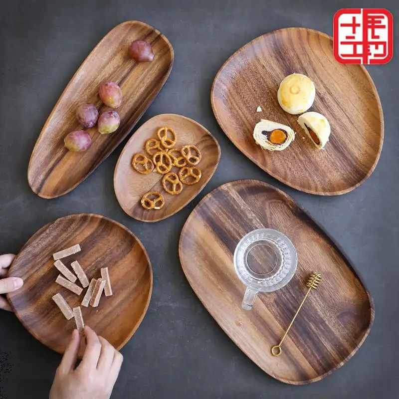 Acacia Japanese Snack Plate Non-standard