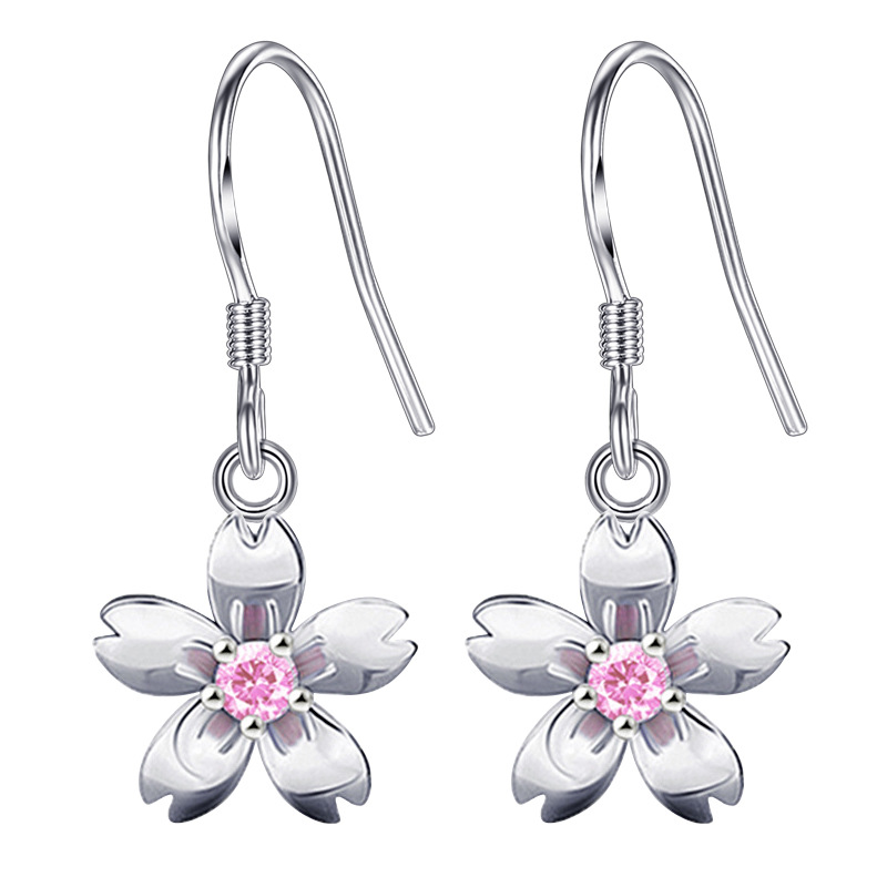 Ten Miles Peach Blossom Creative Rose Earrings
