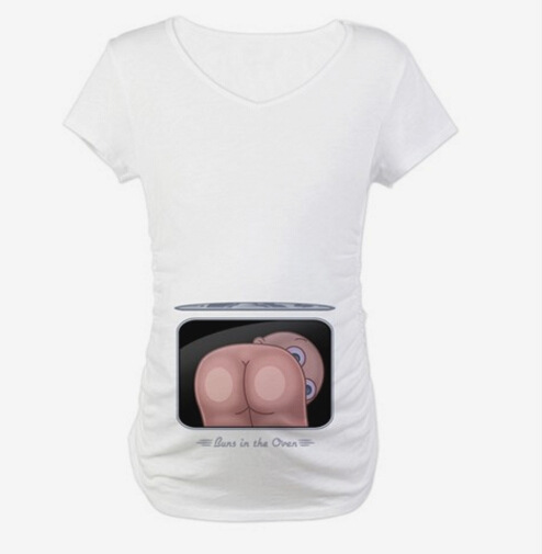 Baby Digital Printed Women's Maternity Cute Casual Tee