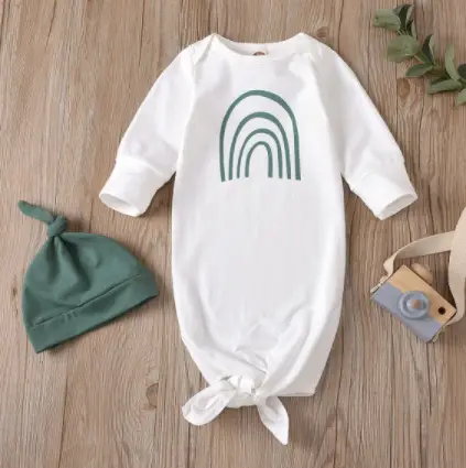 Long-Sleeved Sleeping Bag For Baby Belly-Protecting Anti-Kick Pajamas
