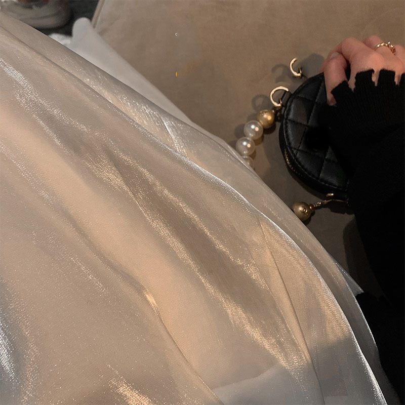 White Moonlight Suspender Skirt Color Is Sweet