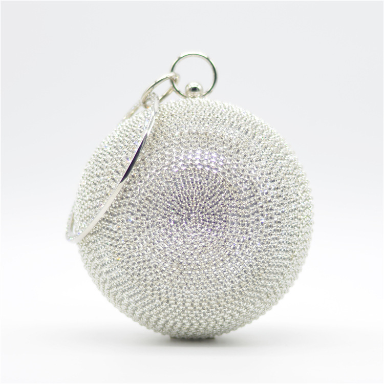 Mini Rhinestone Covered Ball Design Dinner Bag - Image 5