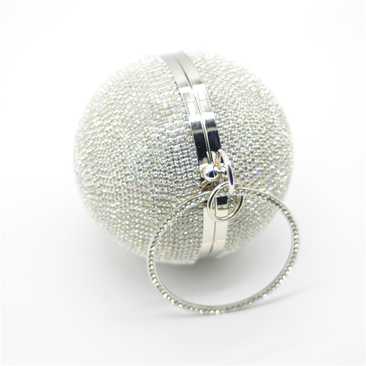 Mini Rhinestone Covered Ball Design Dinner Bag - Image 2