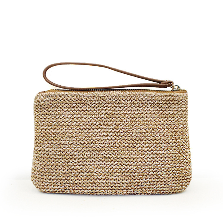 حقيبة يد صيفية يدوية من القش