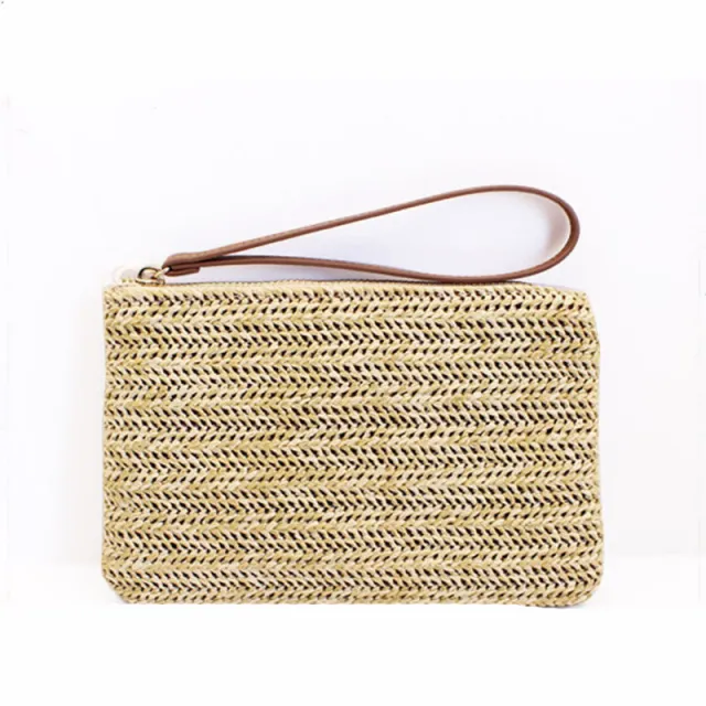Handmade Straw Summer Beach Clutch Picture - Shop at LoveMi