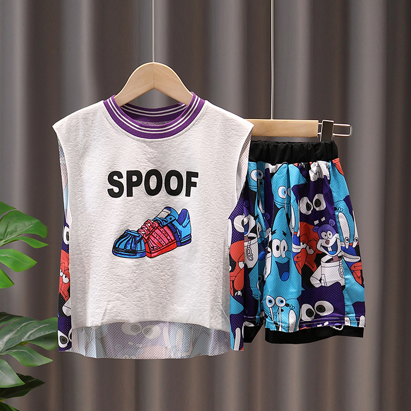 Children's Ball Suit New Boys' Sleeveless Suit Handsome Boys' Vest Shorts Suit