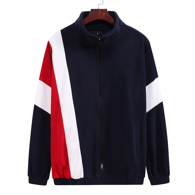 Men's Color Block Casual Sweater Jacket