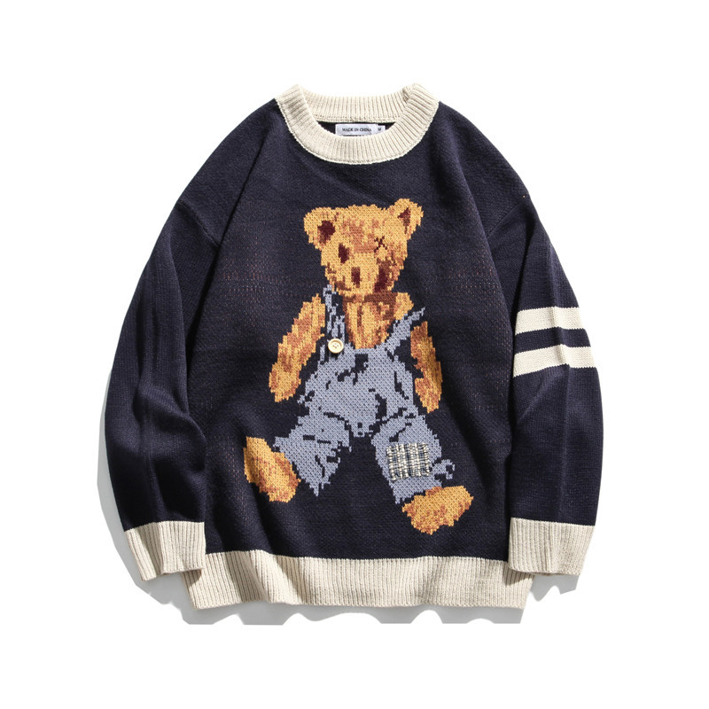 Title 3, Bear Harajuku Retro Trend Ins Sweater