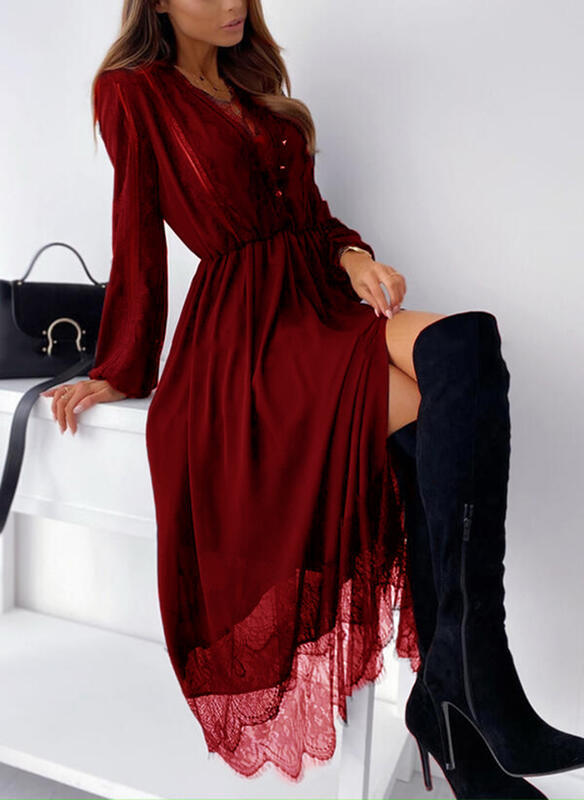 Pure Color Sexy Temperament Commuter Chiffon Cardigan Midi Skirt