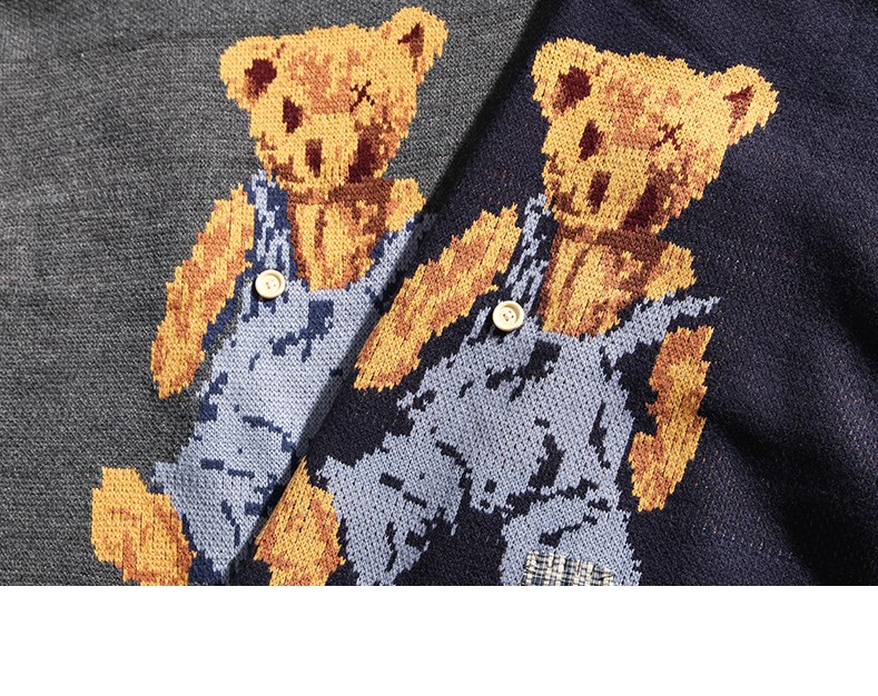 Bear Harajuku Retro Trend Ins Sweater