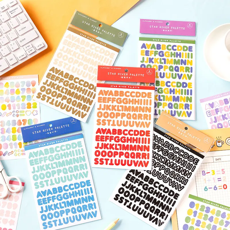 Message Number Letter Sticker Galaxy Palette Series English Handbook
