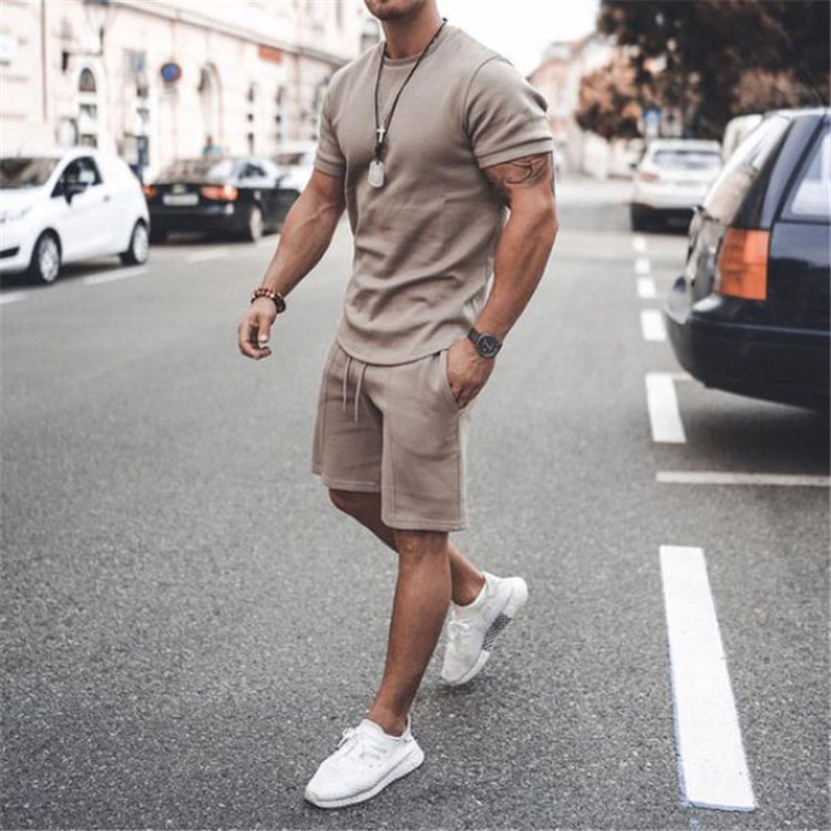 Simple And Fashionable Short Sleeve Two-piece Suit