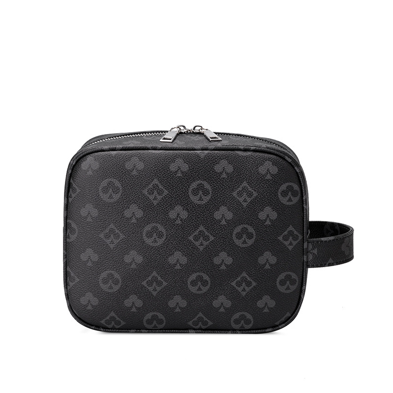 Portable Retro Printing Large Capacity Clutch Black - Shop at LoveMi