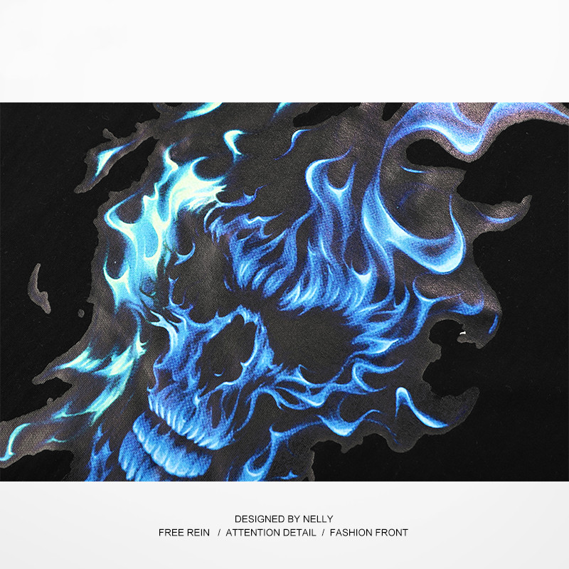 European And American Fashion Loose Retro Printed t-Shirt