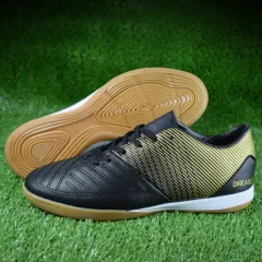 Flat Non-Slip Wear-Resistant Rubber Soft-Soled Football Shoes - Gold - View 1