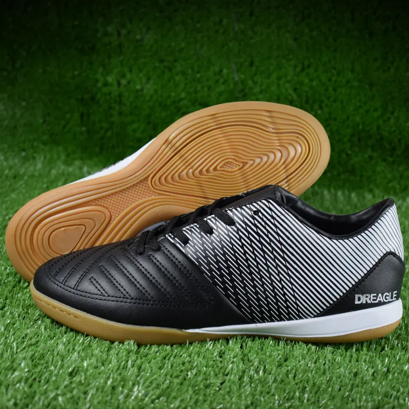 Flat Non-Slip Wear-Resistant Rubber Soft-Soled Football Shoes - Silver