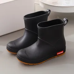 Water Shoes And Rain Boots Short Tube - Black - View 1