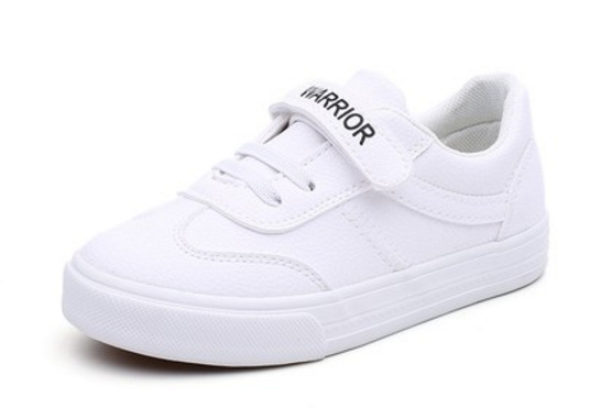 Children's Shoes Korean Style Single Shoes Boys And Girls Breathable And Waterproof White Shoes White Sports Shoes Student Shoes