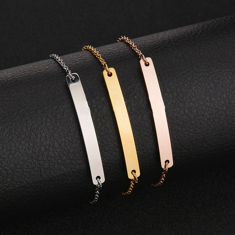 Ladies Bracelet Stainless Steel Bracelet With Lettering Curve