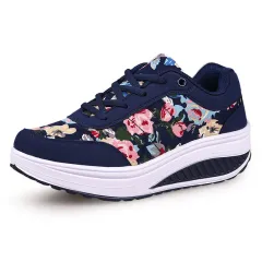 Swing Shoes Platform Sneakers Running Shoes - Blue - View 1