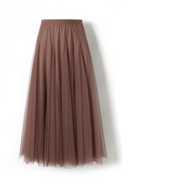 Half length Skirt Women Fall Winter Over the Knee Long Skirt With Sweater High Waist A line Champagne L - Shop at LoveMi