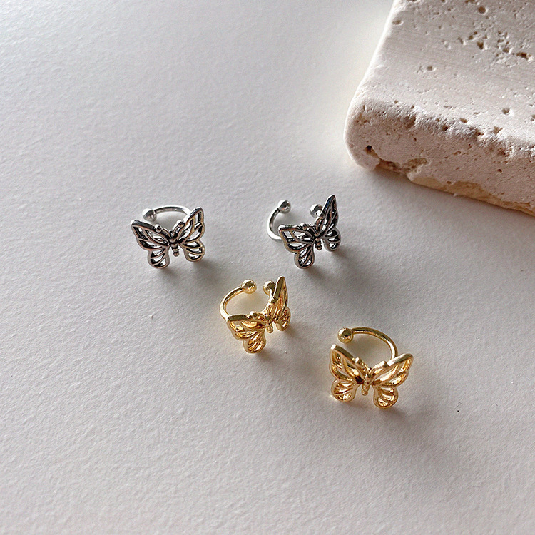 Retro Temperament All-match Hollow Metal Butterfly Ear Bone Clip