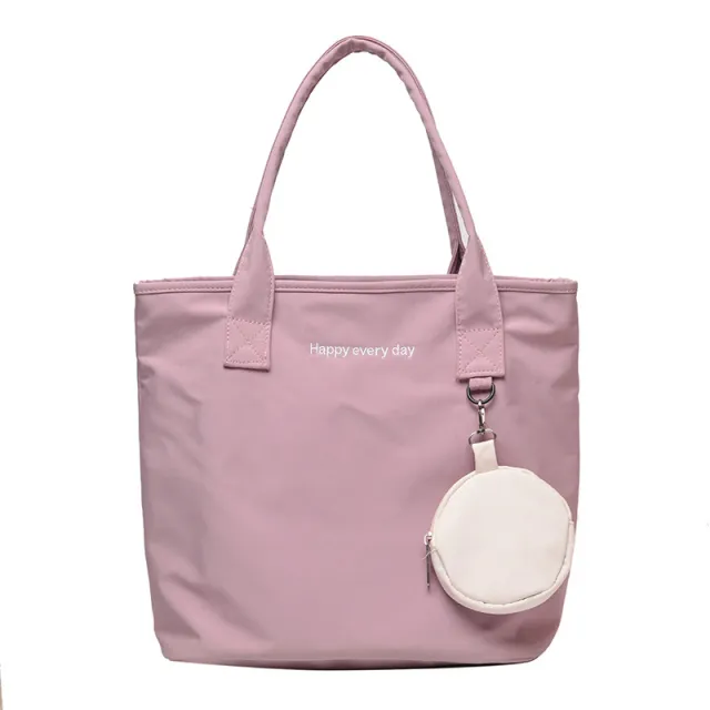 Spring Fashion Large Capacity Nylon Tote Bag Pink - Shop at LoveMi