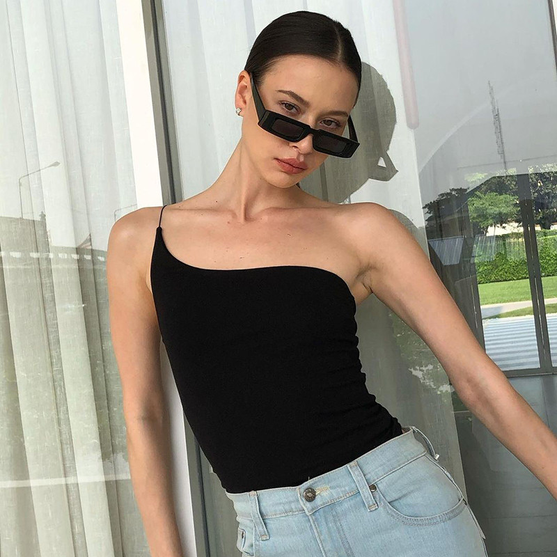 Design Sense Oblique Shoulder Camisole Women Europe and America