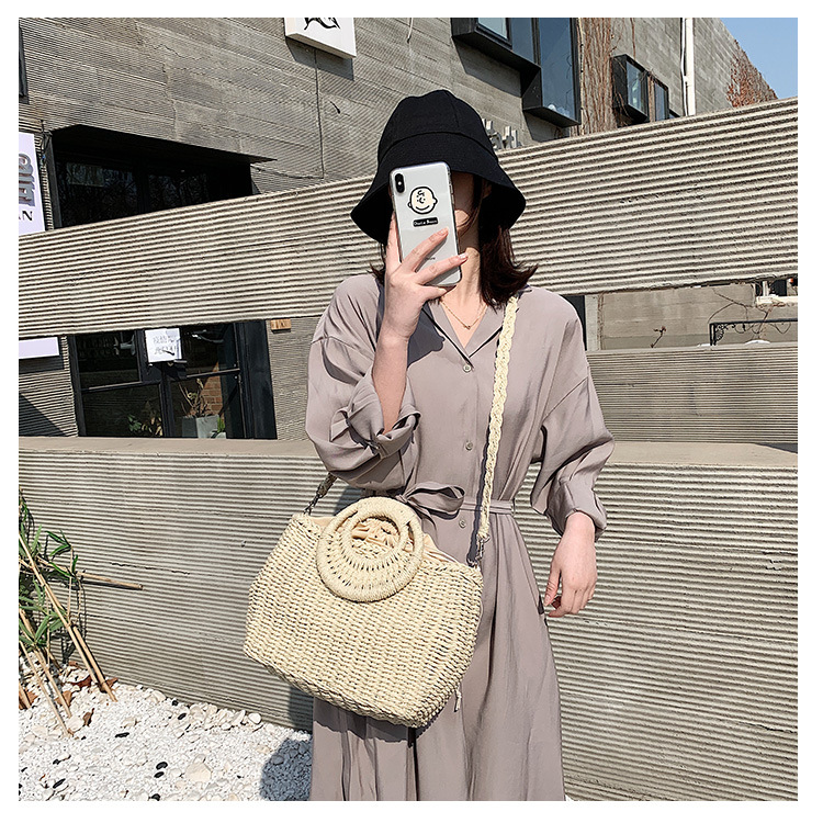 Spring New Style Straw Woven Fashion One-Shoulder Messenger Bag