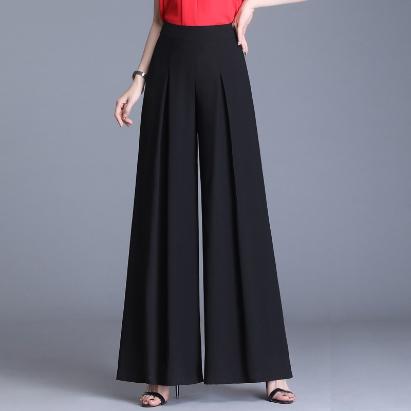 Title 5, New Style Draped Pleated High Waisted Loose Cas...