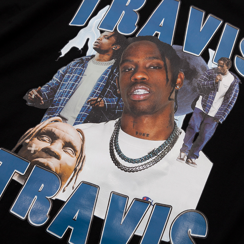 Fashion Casual Simple Portrait Printing Short Sleeve