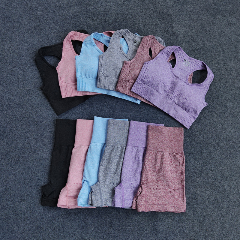 Fitness Tight-fitting Seamless Three-piece Suit