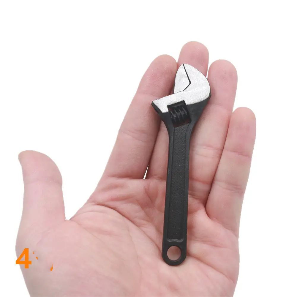 All-Steel 2.5 Inch Adjustable Wrench Mini Open End Wrench Mini Tool Adjustable Wrench