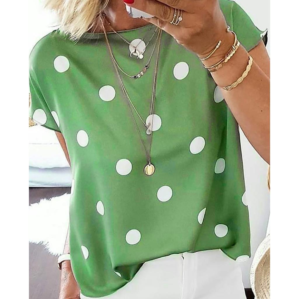 Summer Pullover Round Neck Loose Fit Women's T Shirt